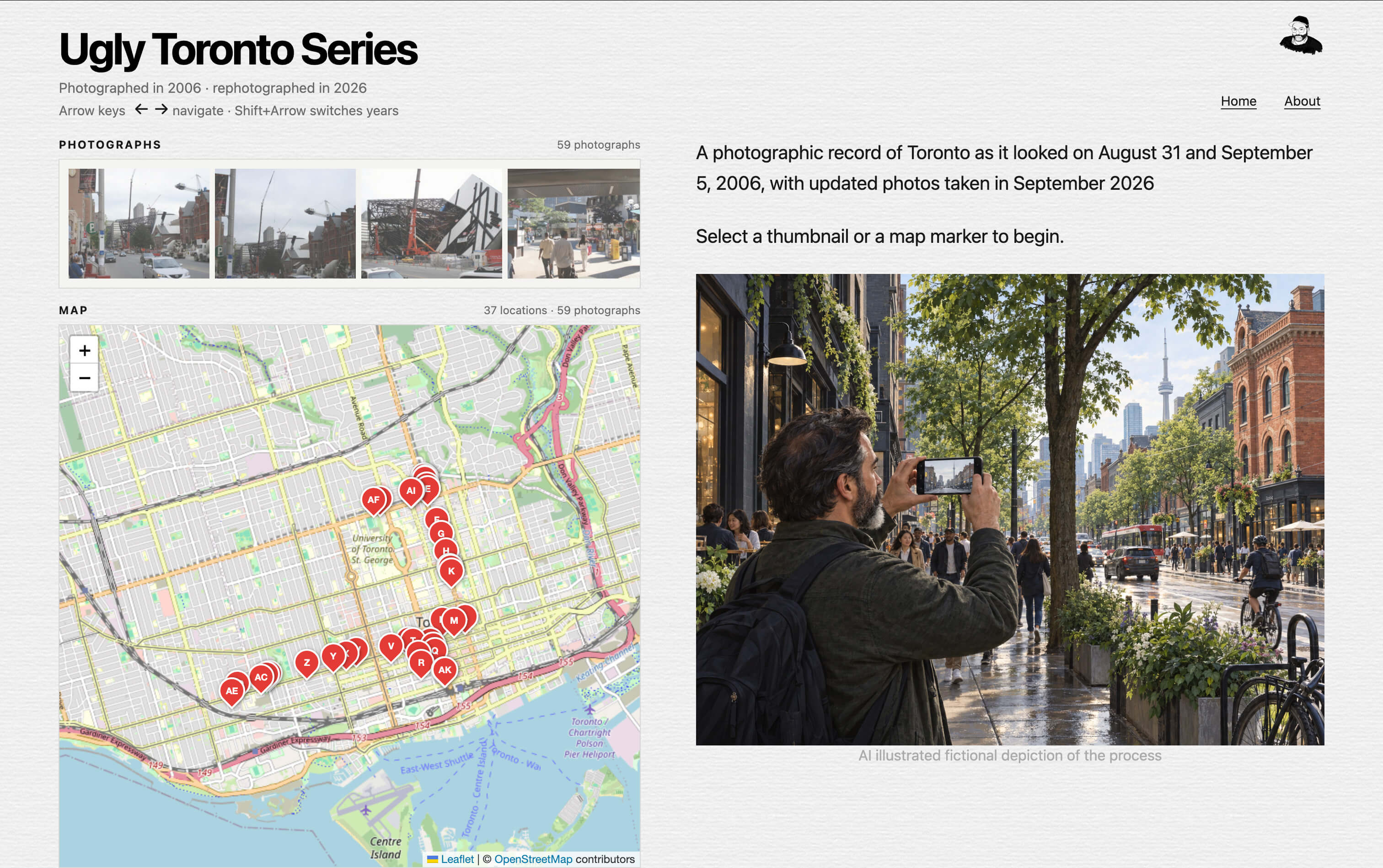 screencap of the Ugly Toronto subdomain