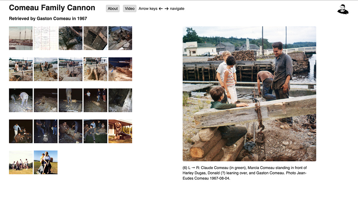 screencap of the Comeau family cannon subdomain