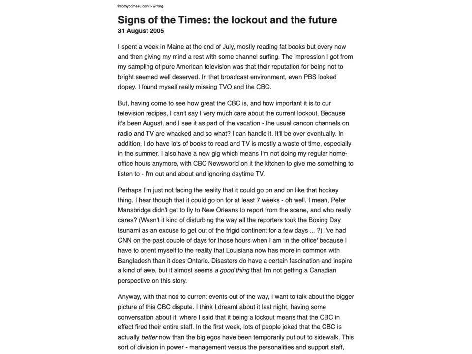Signs of the Times: the lockout and the future