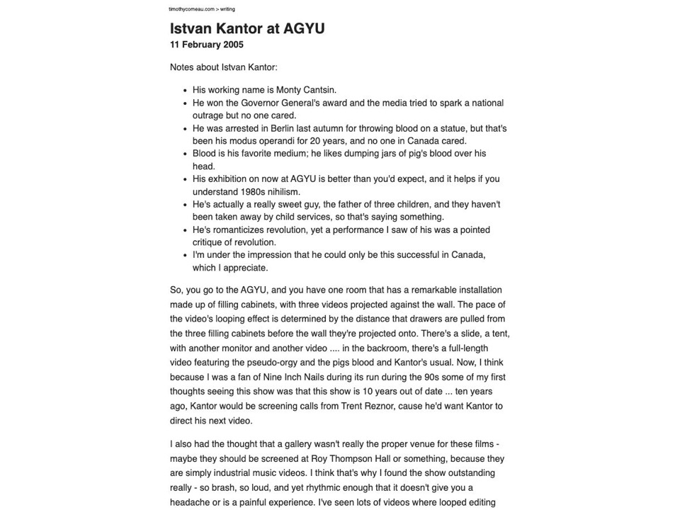 Istvan Kantor at AGYU