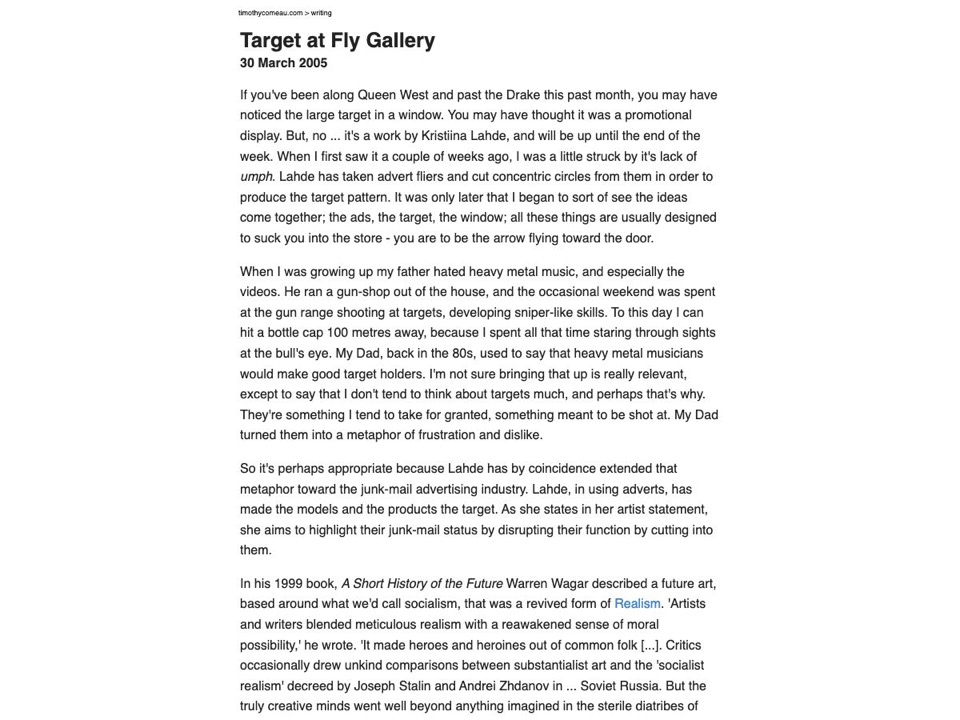 Target at Fly Gallery