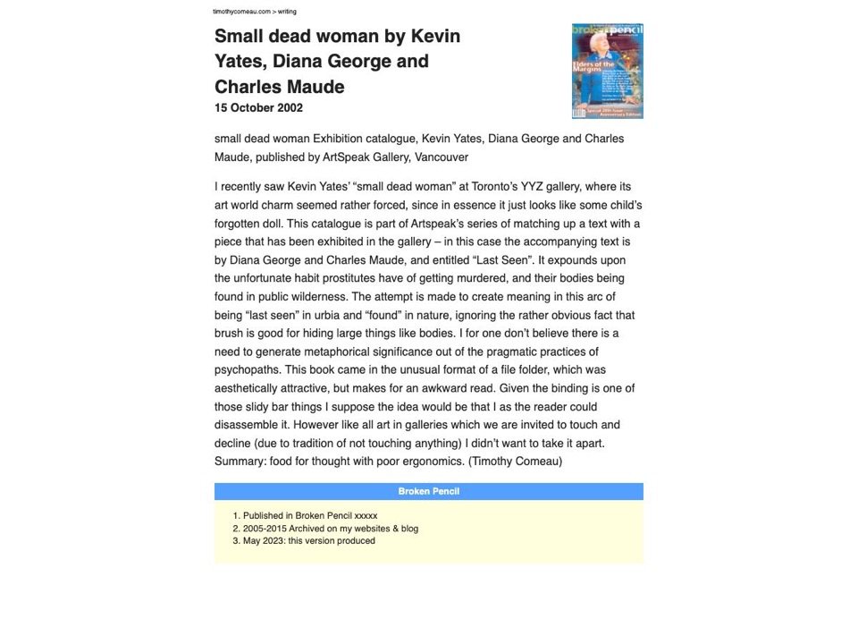 Small Dead Woman