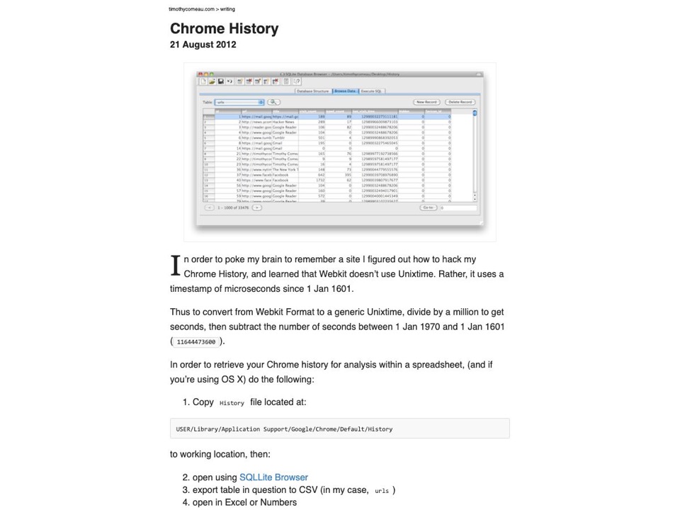 Chrome History