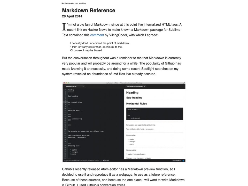 Markdown Reference