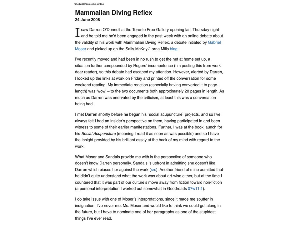 Mammalian Diving Reflex