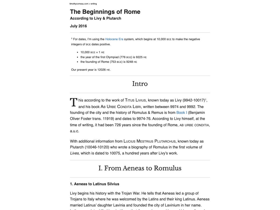The Beginnings of Rome