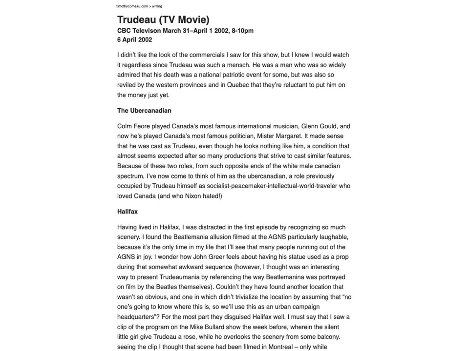 Trudeau (TV Movie)
