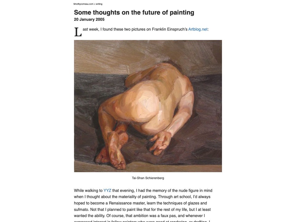 Some thoughts on the future of painting