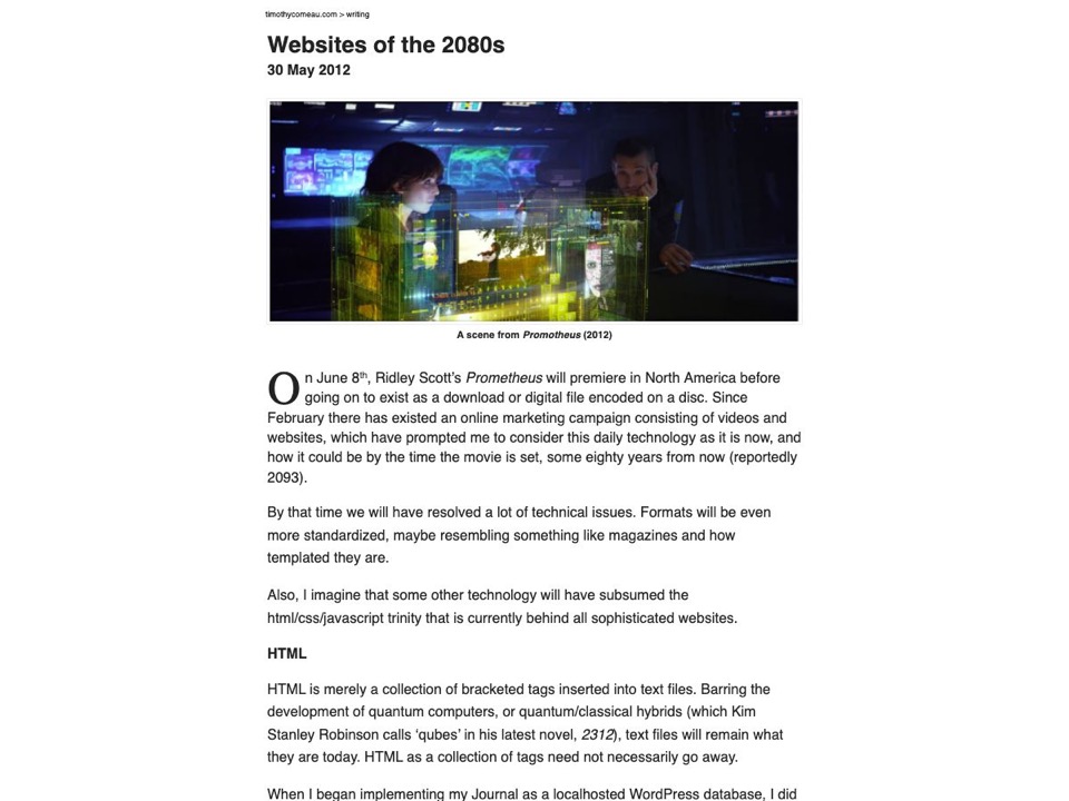 Websites of the 2080s